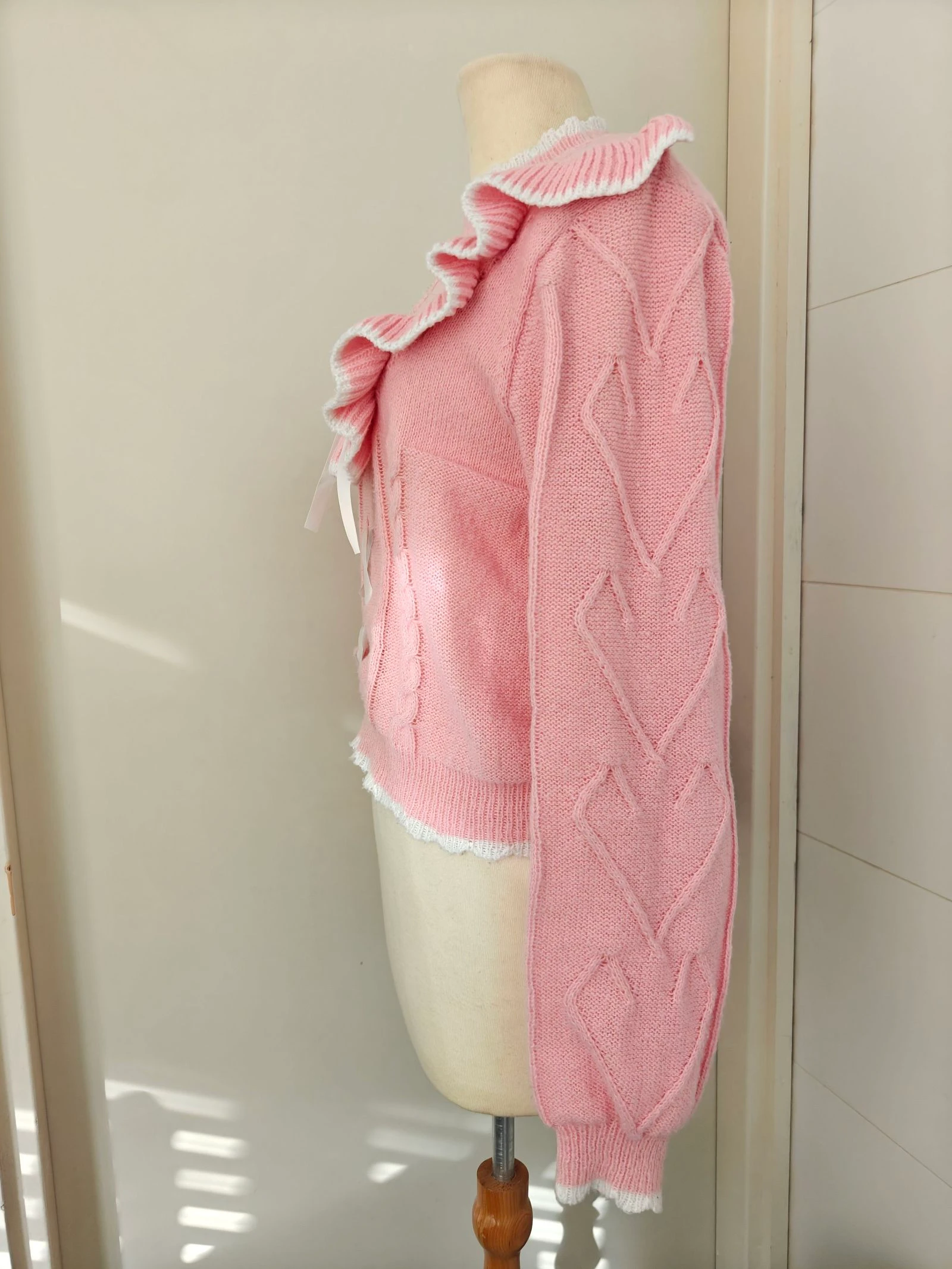 Kawaii trui met hartje en lint, maat S – photo 4